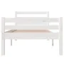 Estructura de cama madera maciza blanca 100x200 cm de , Camas y somieres - Ref: Foro24-814810, Precio: 88,73 €, Descuento: %