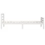 Estructura de cama madera maciza blanca 100x200 cm de , Camas y somieres - Ref: Foro24-814810, Precio: 88,73 €, Descuento: %