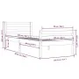 White solid wood bed frame 100x200 cm by , Beds and slatted bases - Ref: Foro24-814810, Price: 88,73 €, Discount: %