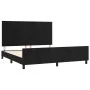 Bettgestell mit schwarzem Samtkopfteil 160x200 cm von , Betten und Lattenroste - Ref: Foro24-3125765, Preis: 235,99 €, Rabatt: %