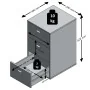 FMD Nachttisch mit 3 Schubladen weiß von FMD, Nachttische - Ref: Foro24-428802, Preis: 129,54 €, Rabatt: %
