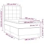 Cama box spring colchón luces LED tela marrón oscuro 100x200cm de , Camas y somieres - Ref: Foro24-3138296, Precio: 374,72 €,...