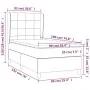 Box spring bed with cream fabric mattress 90x190 cm by , Beds and slatted bases - Ref: Foro24-3127930, Price: 365,77 €, Disco...
