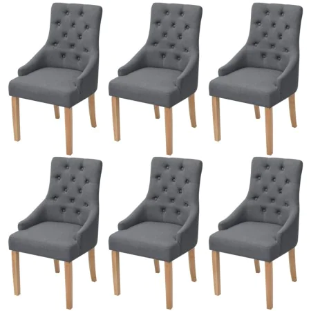 6 Esszimmerstühle aus dunkelgrauem Stoff von vidaXL, Essstühle - Ref: Foro24-274424, Preis: 824,41 €, Rabatt: %