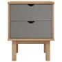 OTTA bedside table in brown and gray pine wood 45x39x57 cm by vidaXL, Nightstands - Ref: Foro24-348577, Price: 61,94 €, Disco...