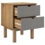 OTTA bedside table in brown and gray pine wood 45x39x57 cm by vidaXL, Nightstands - Ref: Foro24-348577, Price: 61,94 €, Disco...