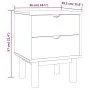 OTTA bedside table in brown and gray pine wood 45x39x57 cm by vidaXL, Nightstands - Ref: Foro24-348577, Price: 61,94 €, Disco...