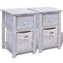 Mesitas de noche 2 unidades madera blanca de vidaXL, Mesitas de noche - Ref: Foro24-242867, Precio: 104,51 €, Descuento: %