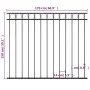 Panel de valla de acero 1,7x1,5 m negro de , Paneles de vallas - Ref: Foro24-146319, Precio: 60,04 €, Descuento: %