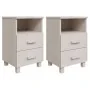 HAMAR bedside tables 2 pcs solid white pine 40x35x62 cm by vidaXL, Nightstands - Ref: Foro24-340417, Price: 96,27 €, Discount: %