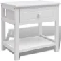 Mesita de noche de madera blanca de vidaXL, Mesitas de noche - Ref: Foro24-242870, Precio: 51,55 €, Descuento: %