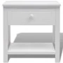 Mesita de noche de madera blanca de vidaXL, Mesitas de noche - Ref: Foro24-242870, Precio: 51,55 €, Descuento: %