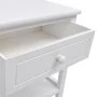 Mesita de noche de madera blanca de vidaXL, Mesitas de noche - Ref: Foro24-242870, Precio: 51,55 €, Descuento: %