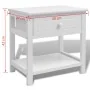 Mesita de noche de madera blanca de vidaXL, Mesitas de noche - Ref: Foro24-242870, Precio: 51,55 €, Descuento: %