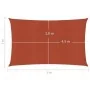 Terracotta HDPE sail awning 160 g/m² 2x5 m by , Umbrellas - Ref: Foro24-311341, Price: 29,57 €, Discount: %