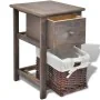 Brauner Nachttisch aus Holz von vidaXL, Nachttische - Ref: Foro24-242868, Preis: 57,84 €, Rabatt: %