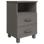 HAMAR Nachttisch aus massivem Kiefernholz hellgrau 40x35x62 cm von vidaXL, Nachttische - Ref: Foro24-340415, Preis: 71,35 €, ...