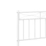 Metal bed frame with white headboard 150x200 cm by , Beds and slatted bases - Ref: Foro24-373742, Price: 97,78 €, Discount: %