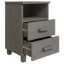 HAMAR Nachttisch aus massivem Kiefernholz hellgrau 40x35x62 cm von vidaXL, Nachttische - Ref: Foro24-340415, Preis: 71,35 €, ...