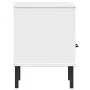 Bedside table metal legs solid white pine wood OSLO by vidaXL, Nightstands - Ref: Foro24-350972, Price: 58,77 €, Discount: %
