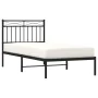Bettgestell mit schwarzem Metallkopfteil 90x200 cm von , Betten und Lattenroste - Ref: Foro24-373684, Preis: 65,76 €, Rabatt: %