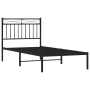 Bettgestell mit schwarzem Metallkopfteil 90x200 cm von , Betten und Lattenroste - Ref: Foro24-373684, Preis: 65,76 €, Rabatt: %
