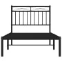 Bettgestell mit schwarzem Metallkopfteil 90x200 cm von , Betten und Lattenroste - Ref: Foro24-373684, Preis: 65,76 €, Rabatt: %