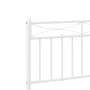 Estructura de cama de metal con cabecero blanco 107x203 cm de , Camas y somieres - Ref: Foro24-373736, Precio: 68,81 €, Descu...