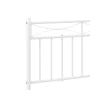 Metal bed frame with white headboard 107x203 cm by , Beds and slatted bases - Ref: Foro24-373736, Price: 68,81 €, Discount: %