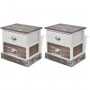 Mesitas de noche marrón y blanca 2 unidades de vidaXL, Mesitas de noche - Ref: Foro24-242885, Precio: 82,61 €, Descuento: %