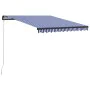 Blau-weiße einziehbare manuelle Markise 350x250 cm von vidaXL, Markisen - Ref: Foro24-3055188, Preis: 238,76 €, Rabatt: %