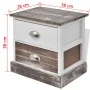 Mesitas de noche marrón y blanca 2 unidades de vidaXL, Mesitas de noche - Ref: Foro24-242885, Precio: 82,61 €, Descuento: %