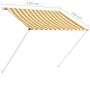 Toldo retráctil amarillo y blanco 100x150 cm de , Toldos - Ref: Foro24-145890, Precio: 34,79 €, Descuento: %