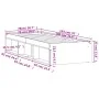 Schwarzer Bettrahmen 75x190 cm von , Betten und Lattenroste - Ref: Foro24-3203846, Preis: 108,44 €, Rabatt: %
