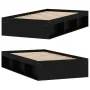 Estructura de cama negra 90x200 cm de , Camas y somieres - Ref: Foro24-3203825, Precio: 118,52 €, Descuento: %