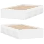 White bed frame 90x190 cm by , Beds and slatted bases - Ref: Foro24-3203838, Price: 127,81 €, Discount: %