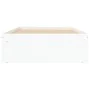 White bed frame 90x190 cm by , Beds and slatted bases - Ref: Foro24-3203838, Price: 127,81 €, Discount: %