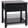 Black wooden nightstand by vidaXL, Nightstands - Ref: Foro24-242872, Price: 48,50 €, Discount: %