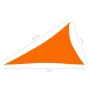 Triangle sail awning Oxford fabric orange 4x5x6.4 m by , Umbrellas - Ref: Foro24-135734, Price: 38,15 €, Discount: %