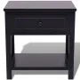 Schwarzer Holznachttisch von vidaXL, Nachttische - Ref: Foro24-242872, Preis: 48,50 €, Rabatt: %