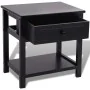 Schwarzer Holznachttisch von vidaXL, Nachttische - Ref: Foro24-242872, Preis: 48,50 €, Rabatt: %