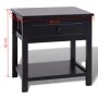 Schwarzer Holznachttisch von vidaXL, Nachttische - Ref: Foro24-242872, Preis: 48,50 €, Rabatt: %
