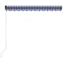 Blue and white retractable manual awning 350x250 cm by vidaXL, Awnings - Ref: Foro24-3055188, Price: 266,82 €, Discount: %