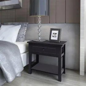 Black wooden nightstands 2 units by vidaXL, Nightstands - Ref: Foro24-242873, Price: 83,74 €, Discount: %