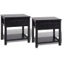 Black wooden nightstands 2 units by vidaXL, Nightstands - Ref: Foro24-242873, Price: 84,64 €, Discount: %