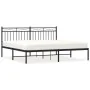 Bed frame with black metal headboard 183x213 cm by , Beds and slatted bases - Ref: Foro24-373696, Price: 108,74 €, Discount: %