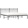 Bed frame with black metal headboard 183x213 cm by , Beds and slatted bases - Ref: Foro24-373696, Price: 108,74 €, Discount: %