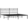 Bed frame with black metal headboard 183x213 cm by , Beds and slatted bases - Ref: Foro24-373696, Price: 108,74 €, Discount: %