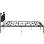 Bed frame with black metal headboard 183x213 cm by , Beds and slatted bases - Ref: Foro24-373696, Price: 108,74 €, Discount: %