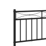 Bed frame with black metal headboard 183x213 cm by , Beds and slatted bases - Ref: Foro24-373696, Price: 108,74 €, Discount: %